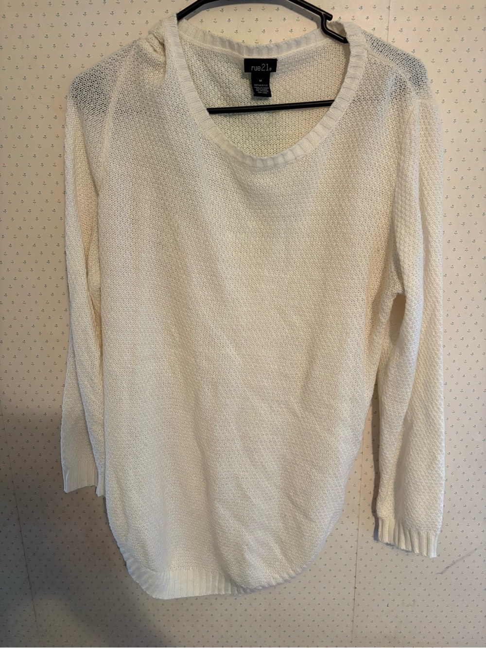 Rue21 Cream Scoop Neck Knit Sweater